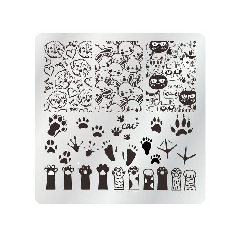 VNC 15Pcs Nail Stamping Plates Set 12pcs Nail Plates 1 nail art stamper 1scraper 1storage bag Nail Art plate Template Image Plate Stencil Set - Image 4